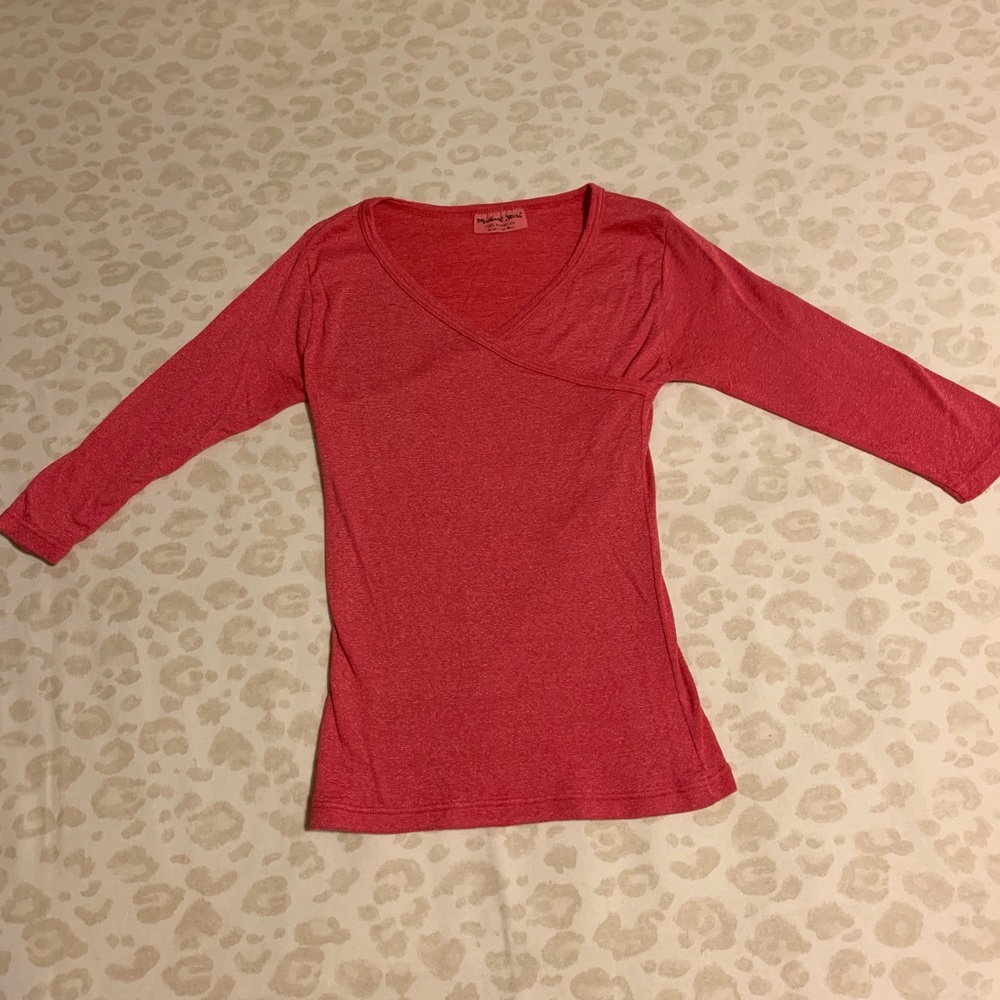 Michael Stars shimmery red top xs